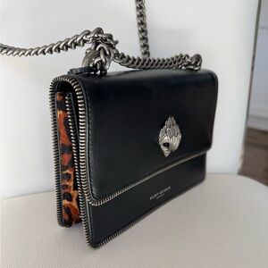 Kurt Geiger Leopard Print Crossbody Mini Handbag